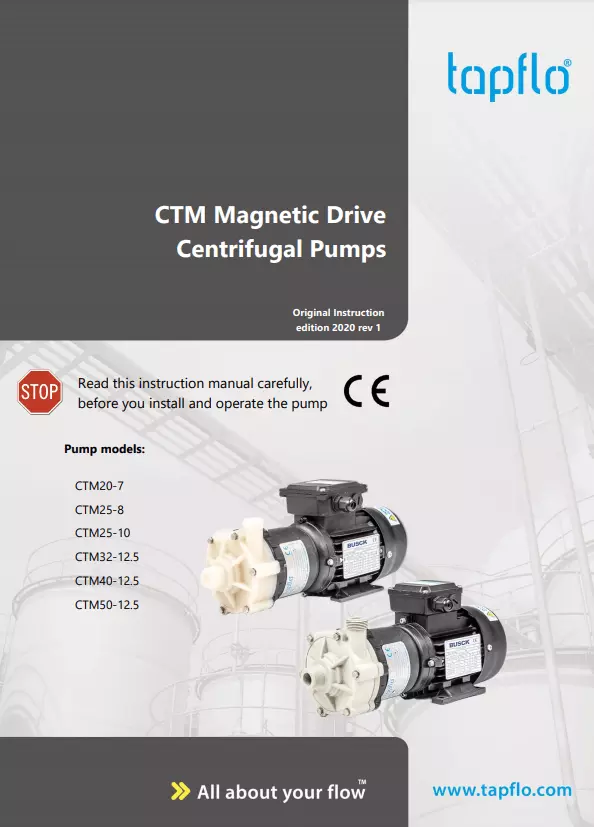 Manual CTM Magnetic Drive Centrifugal pump